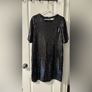 Black sequin shift dress, size large, Gilli brand. New with tags